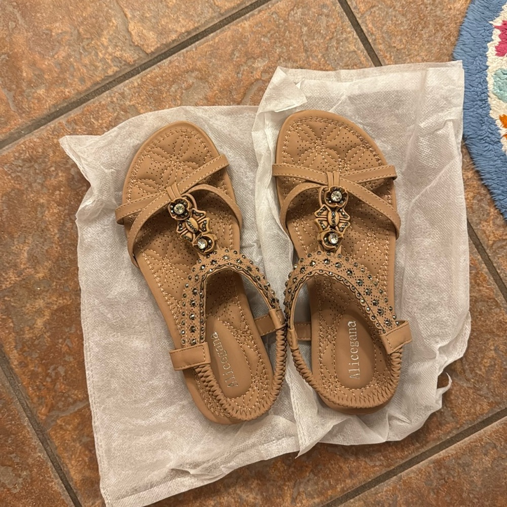 Brand new jeweled sandals